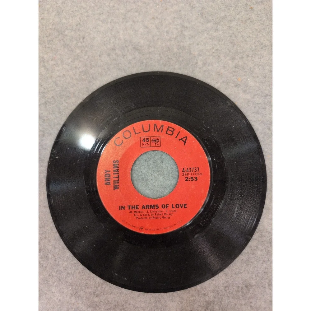 Andy Williams The Many Faces of Love In the Arms of Love 45 RPM Columbia 4-43737 - Picture 2 of 3